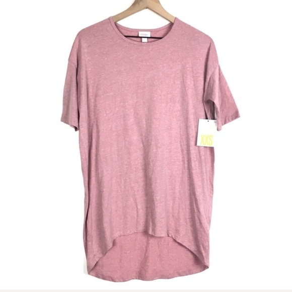 LULAROE Irma Tunic Top Oversized Hi Lo Solid Heathered Lagenlook Size XXS NWT - Picture 10 of 10